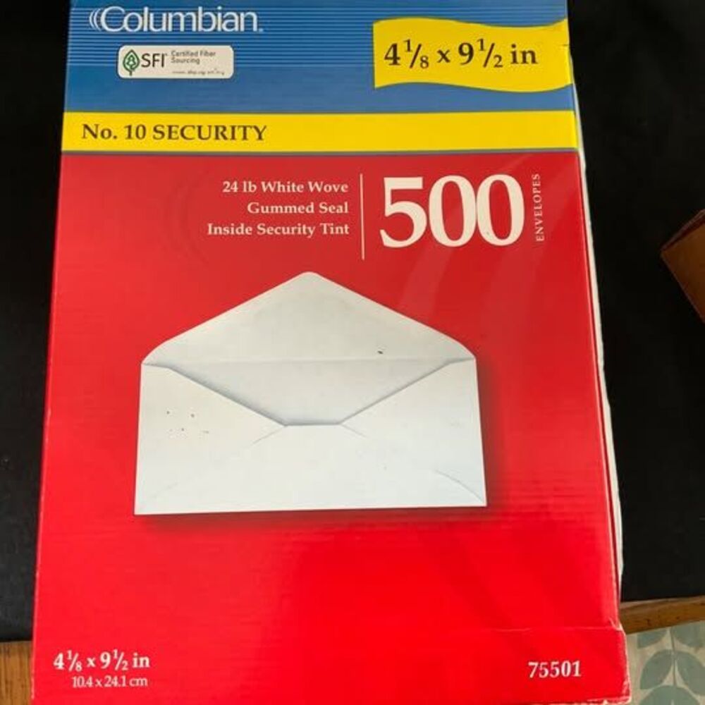 Colombian Security Window Envelopes